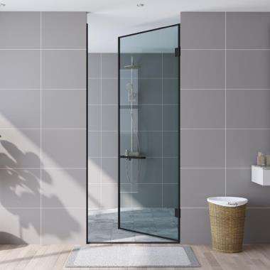 Wall-to-Glass Shower Enclosure