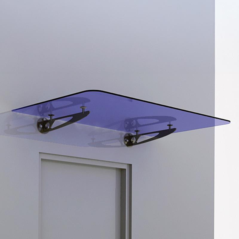 Trio Shaped Wall Mounted Canopy Fitting with Glass on Top