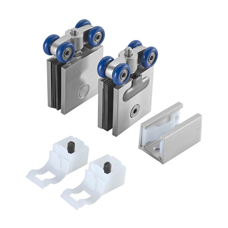 Sliding System Set W/O Track for Single Frameless Door of 60kg
