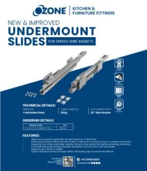 Undermount Slide For Speedy Wire Basket