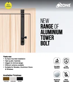 New Range of Aluminium Tower Bolt