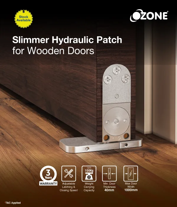 Slimmer Hydraulic Patch for Wooden Doors