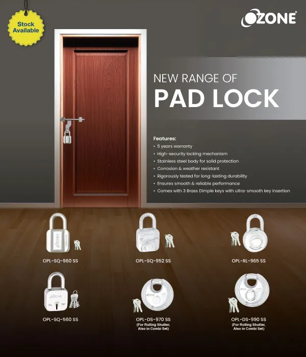Range Of Pad Lock
