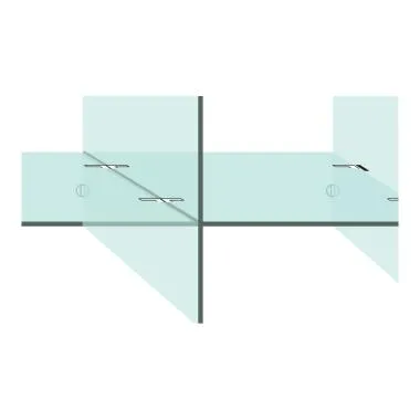 Two Glass Connector with Vertical Glass , PSS , NA | Ozone