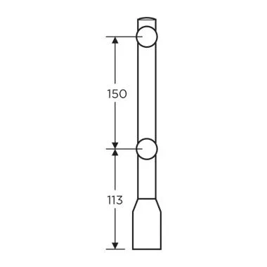 Bottom Pole to accept the Floor Spring Spindle , NA , NA | Ozone