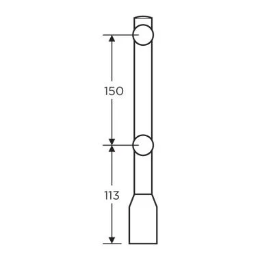 Bottom Pole to accept the Floor Spring Spindle , NA , NA | Ozone