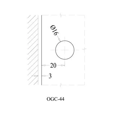 Wall to Glass Connector 90° , Polish Stainless Steel | Ozone