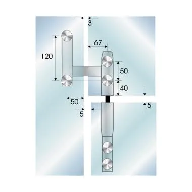Over Panel Side Panel Connector With Pivot Left , NA , NA | Ozone