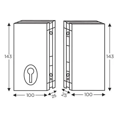 Glass Door Lock With Dead Bolt & Strike Box | Ozone