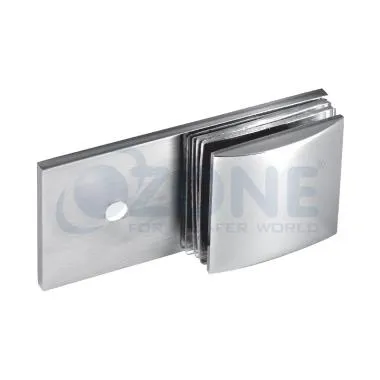 Wall to Glass Connector 180° , Polish Stainless Steel | Ozone