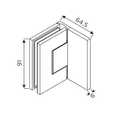 Wall to Glass Off-set Hinge | Ozone