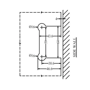 Wall to Glass Off-set Hinge | Ozone