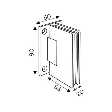 Wall-to-Glass Hinge | Ozone