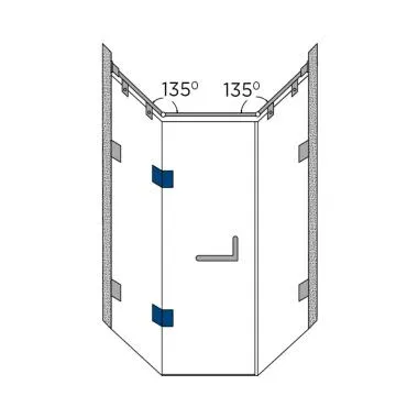Glass-to-Glass Hinge 135° | Ozone