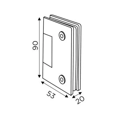 Wall-to-Glass Bracket (Fixed Glass) | Ozone