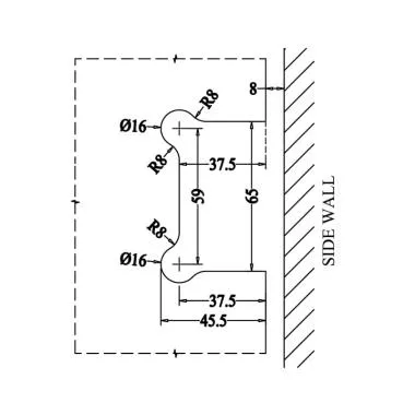 Offset Mounted Side Hinge | Ozone
