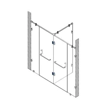 Double Action 3-Way T Shower Hinges | Ozone
