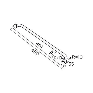 Towel Bar With Knob | Ozone