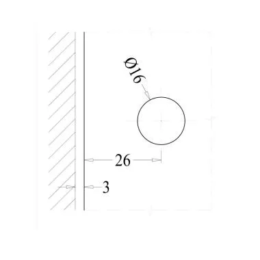 Wall to Glass Connector 90° | Ozone