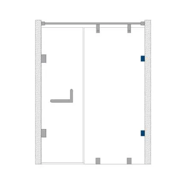 Wall-to-Glass Connector 90° | Ozone