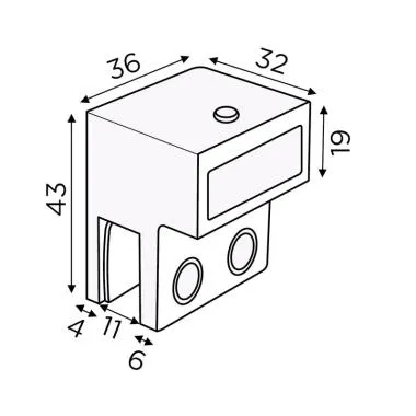Glass-to-track End Connector Track-to-track 90° Connector | Ozone