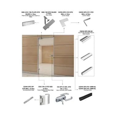 EAZY-33 WALL-TO-GLASS SINGLE SWING DOOR | Ozone
