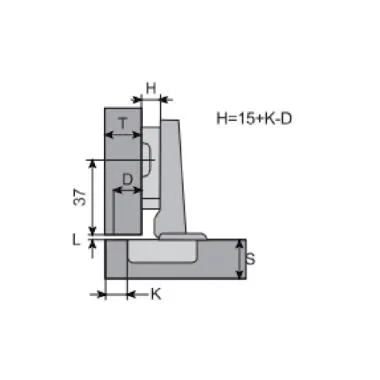 Auto Soft-Close Concealed Hinge